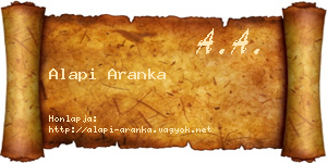 Alapi Aranka névjegykártya